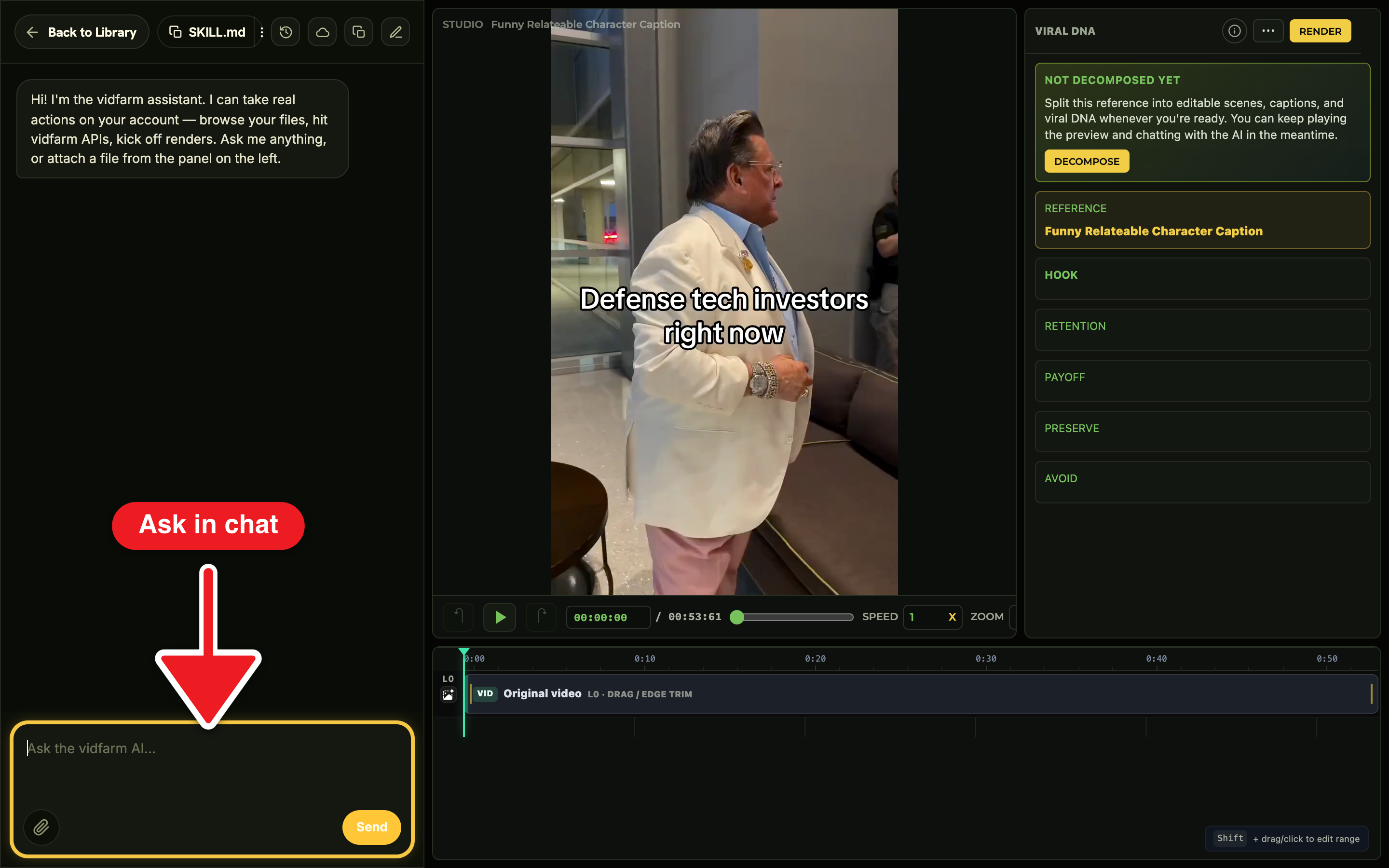 The Trackpad Editor inspector with the Animate (Ken Burns) dropdown open on a selected book-cover image layer, showing slow-zoom and pan presets, with the cover previewed on the canvas.